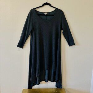 Umgee Dark Gray High-Low dress SIze Medium